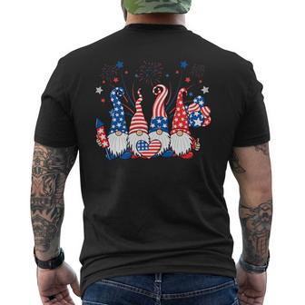 American Patriotic Gnomes Usa Independence Day 4Th Of July Mens Back Print T-shirt - Monsterry DE