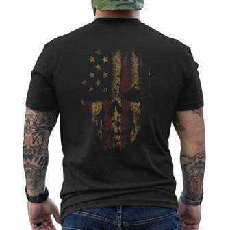 American Skull Flag Patriotic Happy 4Th Of July Mens Back Print T-shirt | Mazezy