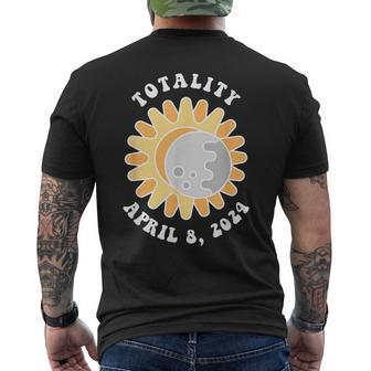 American Solar Eclipse The Path Of Totality April 8 2024 Mens Back Print T-shirt | Mazezy