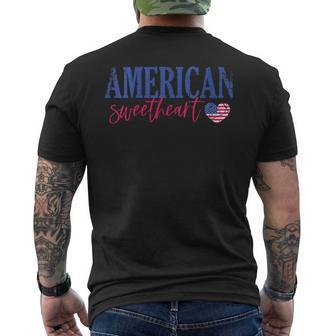 American-Sweetheart 4Th Of July 2023 Patriotic Day Gifts Mens Back Print T-shirt | Mazezy