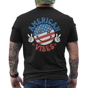 American Vibes Usa Flag 4Th Of July 2023 Independence Gifts Mens Back Print T-shirt | Mazezy