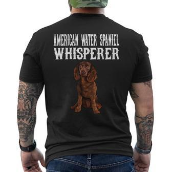 American Water Spaniel Wisperer Dog Lover Men's T-shirt Back Print | Mazezy