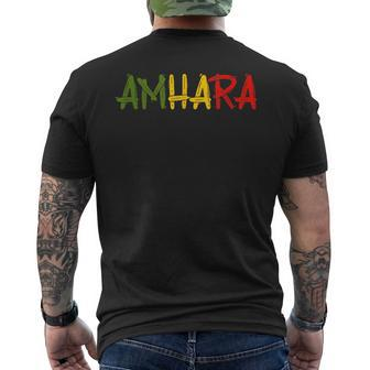 Amhara Ethiopia Ethiopian Eritrean Habesha Africa Men's T-shirt Back Print | Mazezy