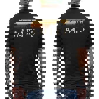 Amite La Vintage Evergreen Sunset Eighties Retro Men's T-shirt Back Print | Mazezy