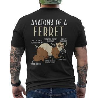 Anatomy Of A Ferret Lover Wildlife Animal Ferret Owner Mens Back Print T-shirt - Monsterry UK