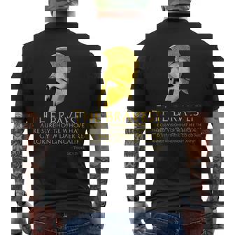Ancient Greek History Thucydides Quote On Bravery Men's T-shirt Back Print | Mazezy