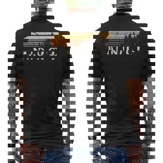 Andice Tx Vintage Evergreen Sunset Eighties Retro Men's T-shirt Back Print | Mazezy