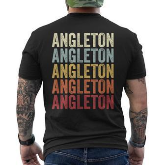 Angleton Texas Angleton Tx Retro Vintage Text Men's T-shirt Back Print | Mazezy