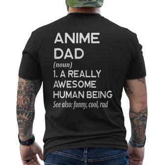 Anime Dad Definition For Women Men's Back Print T-shirt | Mazezy