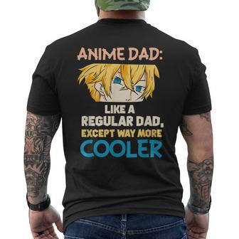 Anime Dad Like A Regular Dad Except Way More Cooler Mens Back Print T-shirt - Thegiftio UK