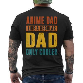 Anime Fathers Birthday Anime Dad Only Cooler Vintage For Women Men's Back Print T-shirt | Mazezy