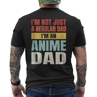 Anime Fathers Birthday Im An Anime Dad Retro Vintage For Women Men's Back Print T-shirt | Mazezy