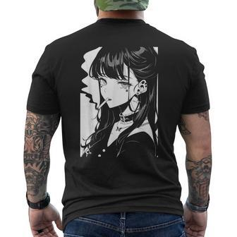 Anime Horror Girl Aesthetic Soft Grunge Waifu Japanese Otaku Japanese Men's T-shirt Back Print | Mazezy CA