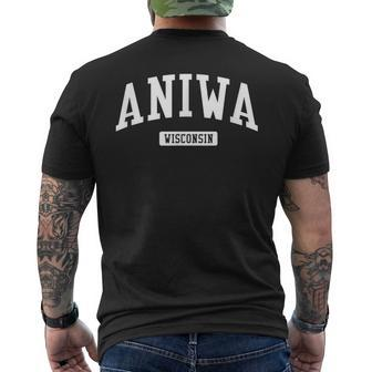 Aniwa Wisconsin Wi College University Sports Style Men's T-shirt Back Print | Mazezy DE