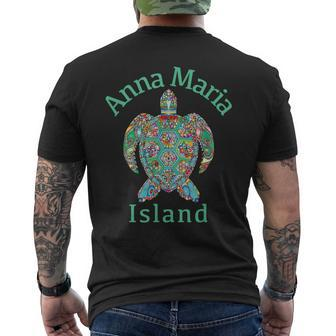 Anna Maria Island Tribal Turtle Men's T-shirt Back Print | Mazezy