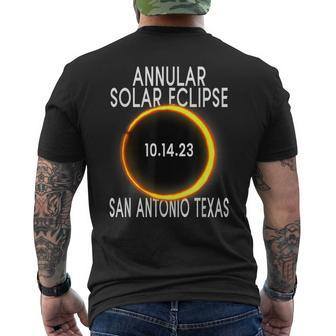 Annular Solar Eclipse 2023 San Antonio Texas Men's T-shirt Back Print | Mazezy