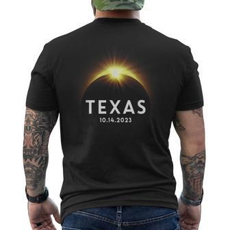 Annular Solar Eclipse October 14 2023 Texas Souvenir Men's T-shirt Back Print