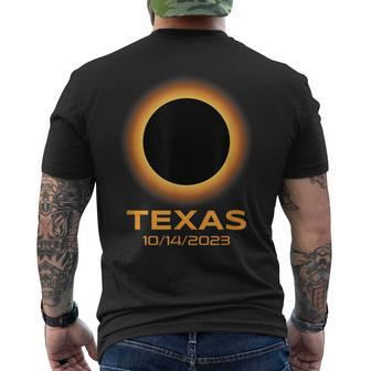 Annular Solar Eclipse October 2023 Texas Astronomy Men's T-shirt Back Print - Monsterry CA