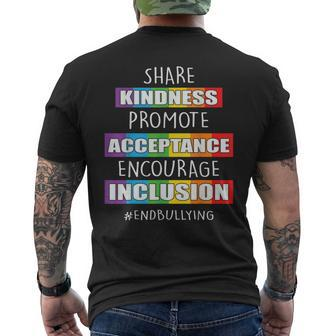Anti Bullying Support Choose Kind & Stop Bullying Unity Day Men's T-shirt Back Print - Monsterry UK