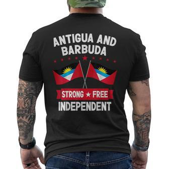 Antigua And Barbuda Mens Back Print T-shirt | Mazezy