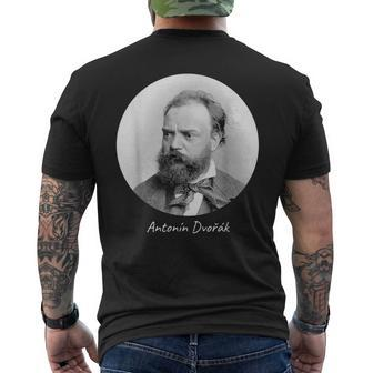 Antonin Dvorak Composer Portrait Men's T-shirt Back Print | Mazezy