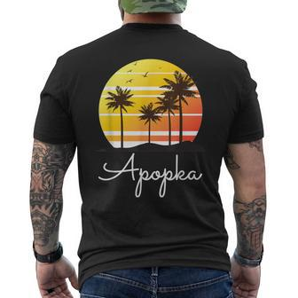 Apopka Florida Vacation Beach Island Family Group Men's T-shirt Back Print | Mazezy