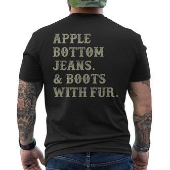 Apple Bottom Jeans And Boots With Fur Men's T-shirt Back Print - Seseable