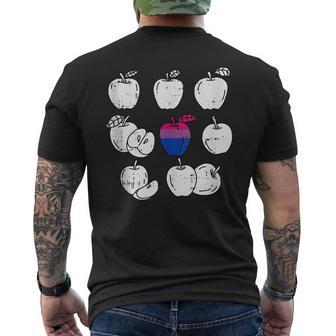 Apple Picking Bisexual Lgbt-Q Retro Gay Pride Flag Fruit Mens Back Print T-shirt | Mazezy