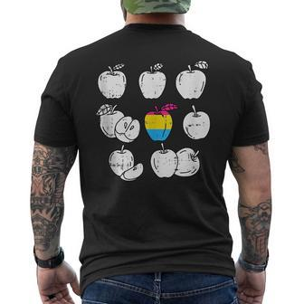 Apple Picking Pansexual Lgbt-Q Retro Gay Pride Flag Fruit Mens Back Print T-shirt | Mazezy