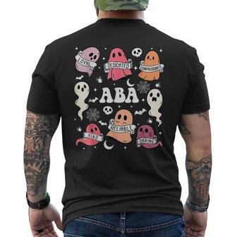 Applied Behavior Analysis Aba Halloween Spooky Cute Ghosts Men's T-shirt Back Print - Monsterry AU