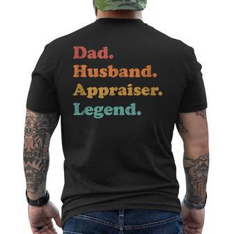 Appraiser Or Property Valuer Dad Husband For Father's Day Men's T-shirt Back Print | Mazezy