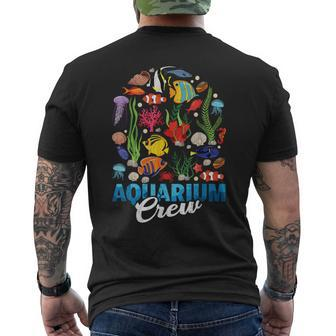 Aquarium Crew Funny Fishkeeping Aquarist Aquarium Graphic Mens Back Print T-shirt | Mazezy