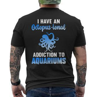 Aquarium Fish Aquatic Aquarium Keeper Fish Tank Aquaholic Mens Back Print T-shirt | Mazezy