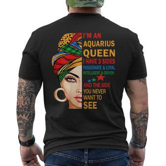 Aquarius Queen I Have 3 Sides Birthday Zodiac Aquarius Men's T-shirt Back Print | Mazezy CA