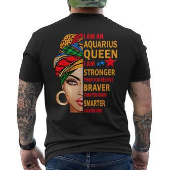 Aquarius Queen I Am Stronger Birthday Aquarius Zodiac Men's T-shirt Back Print | Mazezy CA