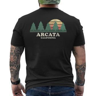 Arcata Ca Vintage Throwback Retro 70S Men's T-shirt Back Print | Mazezy