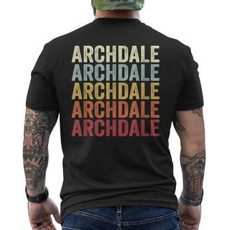 Archdale North Carolina Archdale Nc Retro Vintage Text Men's T-shirt Back Print | Mazezy