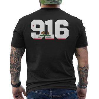 Area Code 916 Sacramento California Men's T-shirt Back Print | Mazezy DE