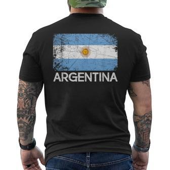 Argentinian Flag Vintage Made In Argentina Men's T-shirt Back Print | Mazezy AU