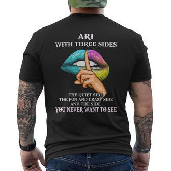 Ari Name Gift Ari With Three Sides Mens Back Print T-shirt - Seseable
