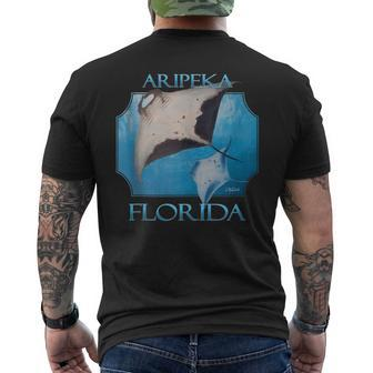 Aripeka Florida Manta Rays Ocean Sea Rays Men's T-shirt Back Print | Mazezy