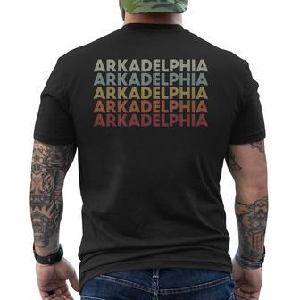 Arkadelphia Arkansas Arkadelphia Ar Retro Vintage Text Men's T-shirt Back Print | Mazezy