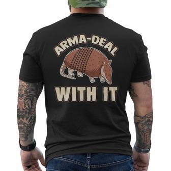 Arma-Deal With It Fun Pun Armadillo Armadillo Lovers Men's T-shirt Back Print | Mazezy UK