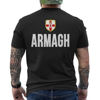 Armagh Northern Ireland Flag Tourist Souvenir Men's T-shirt Back Print | Mazezy