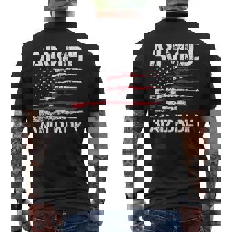 Armed And Dadly Funny Deadly Father For Fathers Day Usa Flag Mens Back Print T-shirt - Thegiftio
