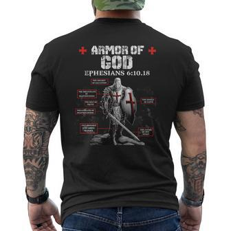 Armor Of God Knight Templar For Men Men's T-shirt Back Print | Mazezy