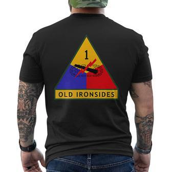 Army 1St Armored Division Shoulder Patch Men's Back Print T-shirt | Mazezy