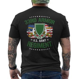 Army 33Rd Armor Regiment Men's Back Print T-shirt | Mazezy