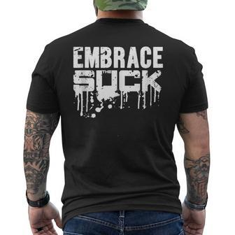 Army Embrace The Suck Military Men's T-shirt Back Print | Mazezy