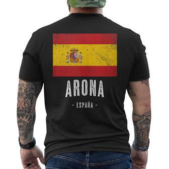 Arona Spain Es Flag City Top Bandera Ropa Men's T-shirt Back Print | Mazezy CA
